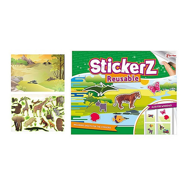 StickerZ Stickerboek Verschillende Dieren met Herbruikbare (Raam) Stickers
