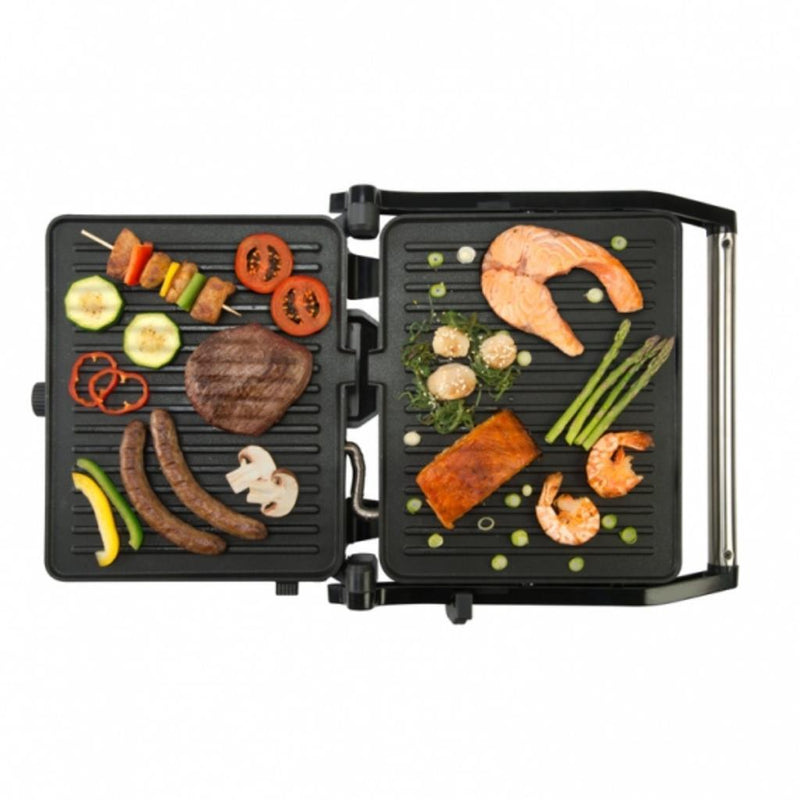 Bourgini Classic Panini Grill Plus RVS/Zwart