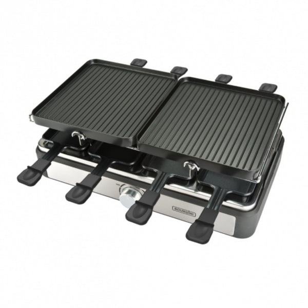 Bourgini Gourmette Raclette Grill 8 Personen Zwart/RVS