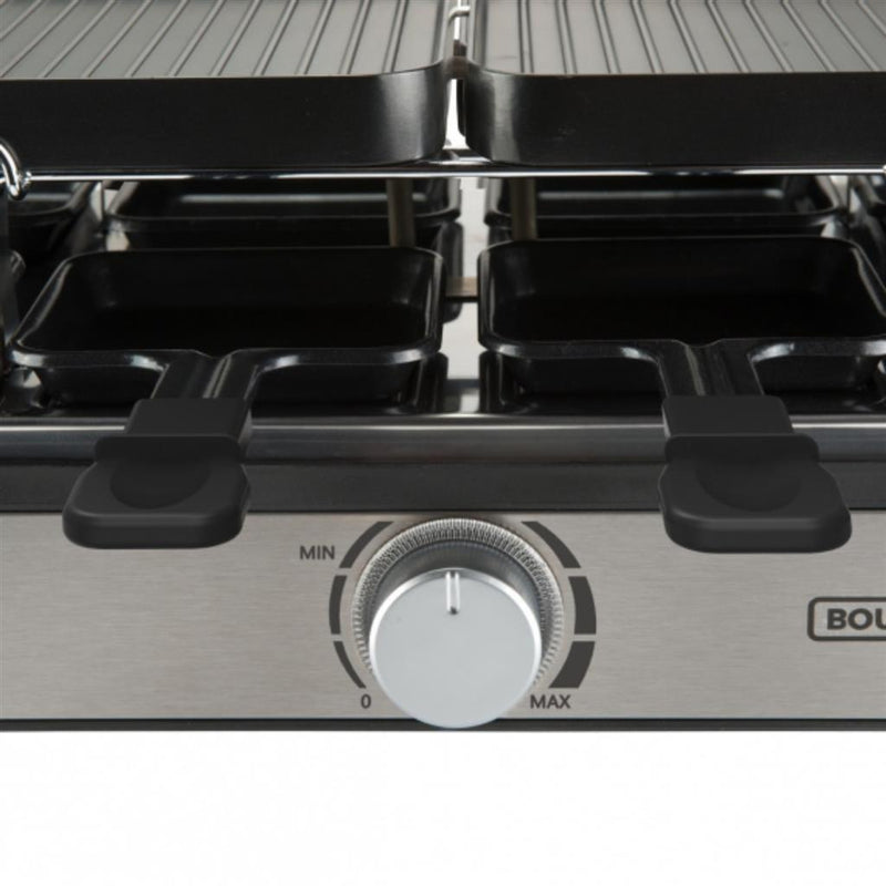 Bourgini Gourmette Raclette Grill 8 Personen Zwart/RVS