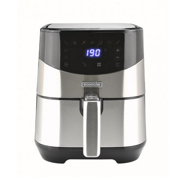 Bourgini Health Fryer Plus Hetelucht Friteuse 4L 1500W Zwart/RVS