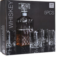 Whiskeyset - karaf met 4 glazen - budgetline