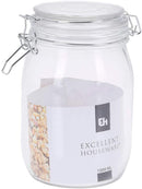Excellent Houseware Glazen Voorraadpot met Klem 1L
