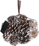 Dennenappel set 300 gram - Bruin/Wit