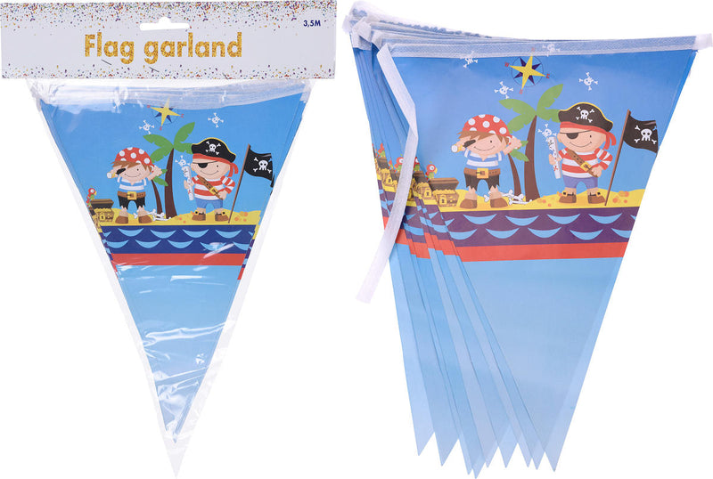Vlaggenlijn 3,5meter Piraten