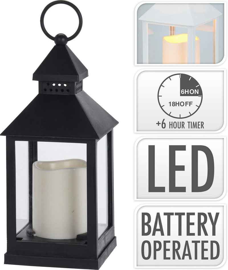 Lantaarn Met Led Kaars 23Cm