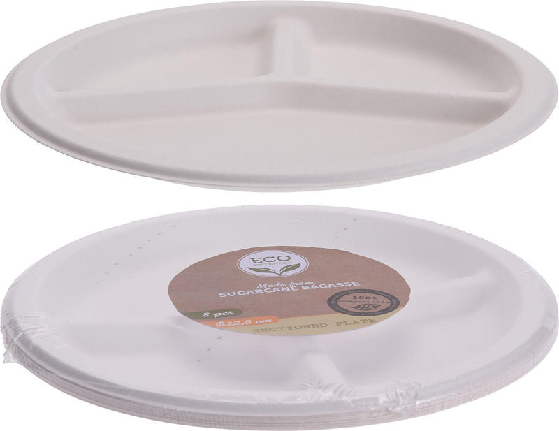 Drievaksbord Bagasse set 8 stuks