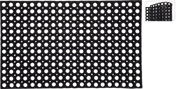 Rubberen Deurmat met Gaten 50x80 cm Zwart