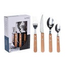 Excellent Houseware Houten Bestekset RVS 16-delig