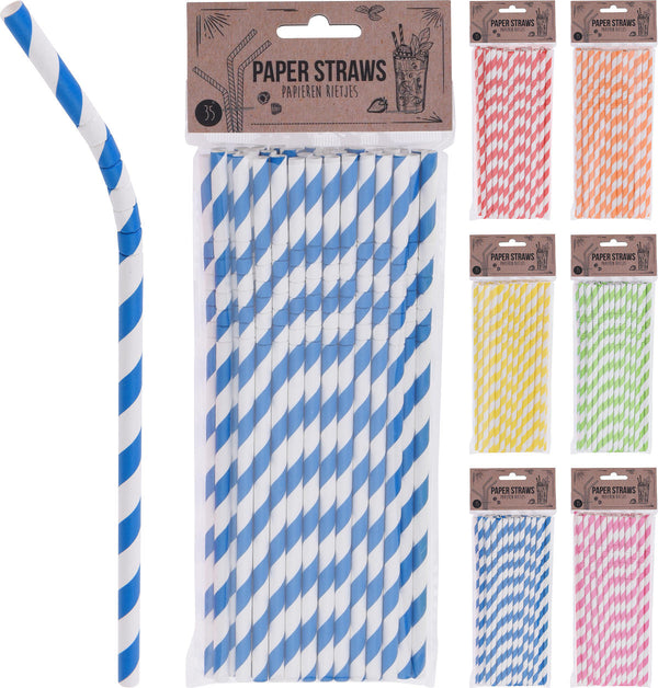 Buigrietjes papier 35 stuks 6 ass