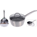 Aluminium Steelpan + Glazen Deksel 18 cm