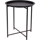 Pro Garden Stalen Bijzettafel 46x52.5 cm Mat Zwart