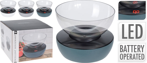 Keukenweegschaal met mengkom 1300ml