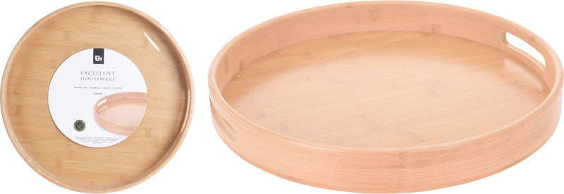 Dienblad bamboe rond 40 cm