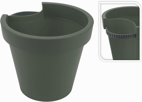 Bloempot voor regenpijp groen