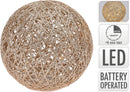 Deco Bal 20LED 20cm met glitter - Goud