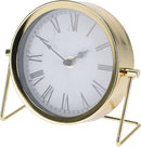 Tafelklok metaal 16cm Goud