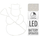 S.I.A. LED Verlichting Sneeuwpop 60 LEDs IP44 + Timer op Batterij