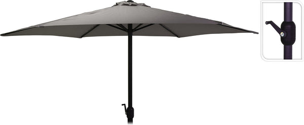 Parasol dia 2,7meter D. Grijs Draaimeganisme Buisdikte 38mm