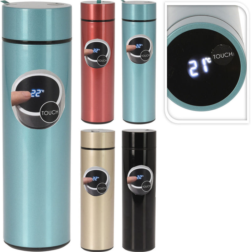 Isolatiekan met thermometer RVS