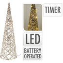 LED Piramide 20 Lampjes 40 cm Goud/Parel