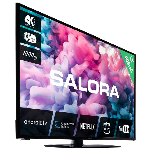 Salora 43UA330 4K Ultra HD Android Smart TV 109 cm Zwart