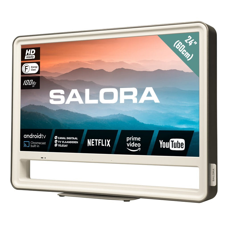 Salora CUBE24 HDR LED Android TV 60 cm Wit/Zilver