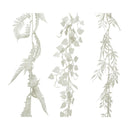 Decoratieslinger Blad 2x10x180 cm Wit Assorti