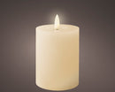 LED Kaars rustiek incl. timer - 7.00x11.20cm - Ivoor