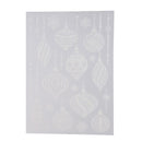 Decoris Kerst Stickers PVC 2 Assorti 49,5x29,5 cm Wit