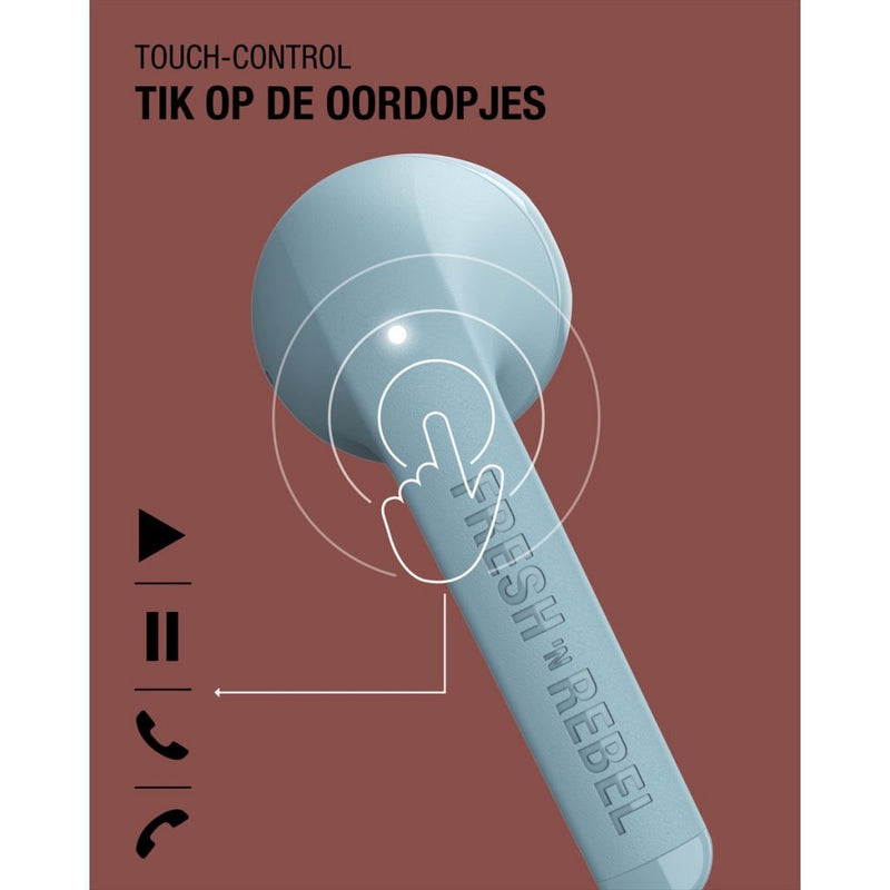 Fresh n Rebel Draadloze Oordopjes Dusky Blue