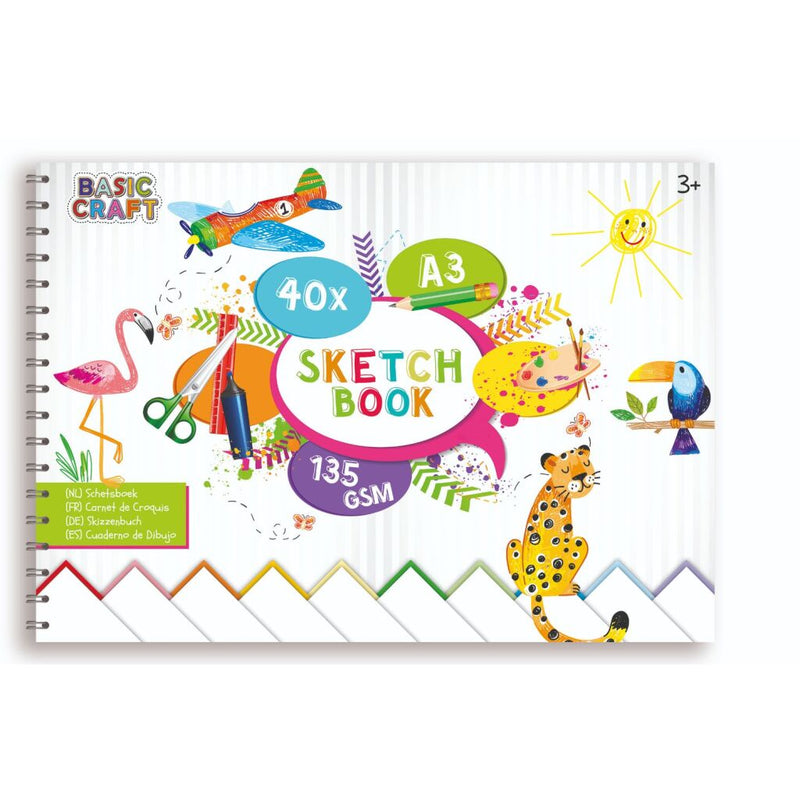 Schetsboek A3 40 Vellen, 135 gsm