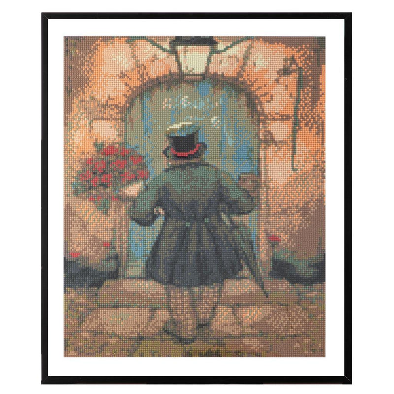 Grafix Diamond Painting Anton Pieck Man Met Rozen 40x50cm