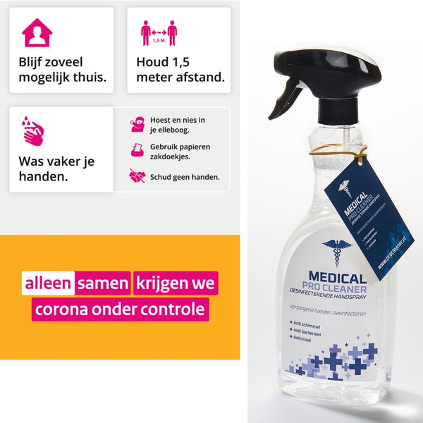 Medical Pro Cleaner Desinfecterende Handspray 750 ml