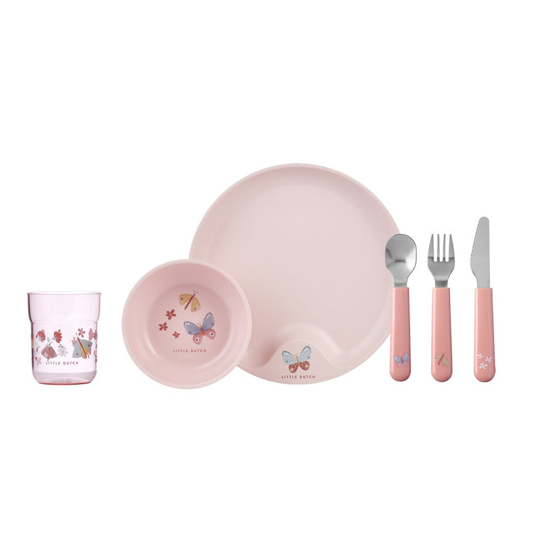 Mepal Servies Little Dutch Flowers and Butterflies 6-delig Roze