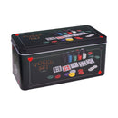 Pokerset in Tinnen Opbergdoos, 200 Chips