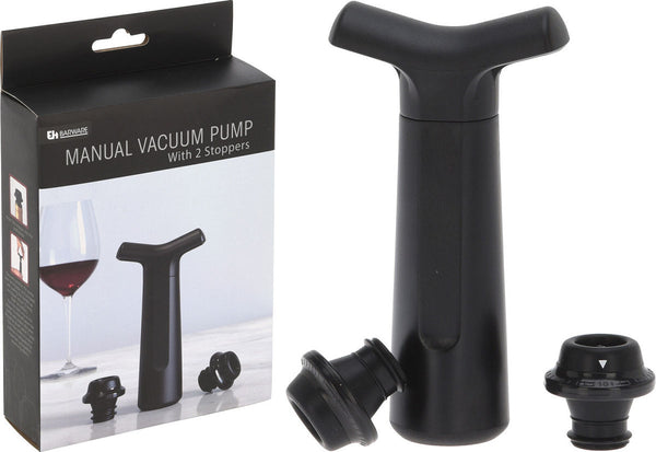 EH Barware wijn vacuumpomp set 13cm 3-delig