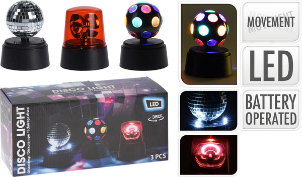 Disco set 3 lampen