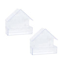 Pro Garden Vogelvoederhuis 15x6x15 cm 2 Stuks Transparant