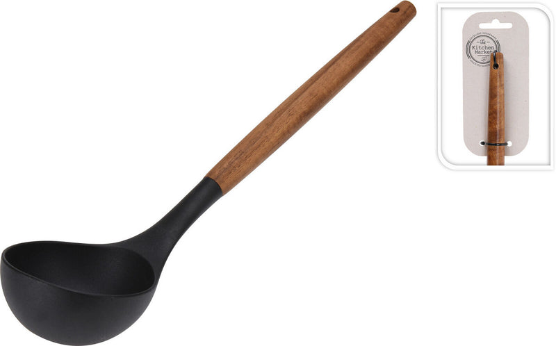 Soeplepel met Acacia Handvat 32cm