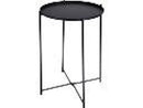Bijzettafel metaal dia 35cm hoogte 47cm - zwart