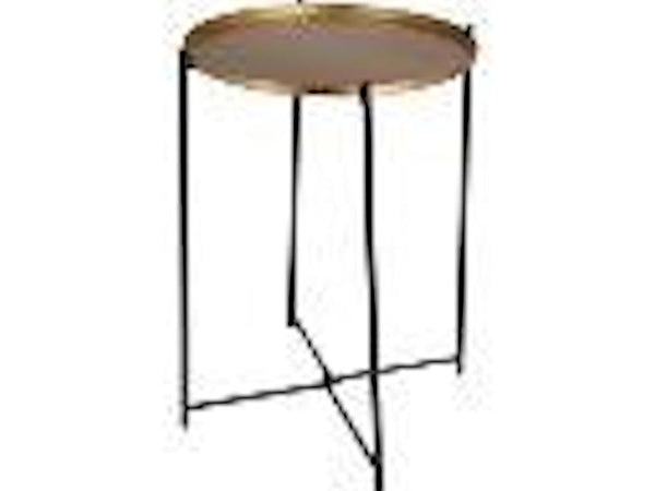 Bijzettafel metaal dia 35cm hoogte 47cm - goud