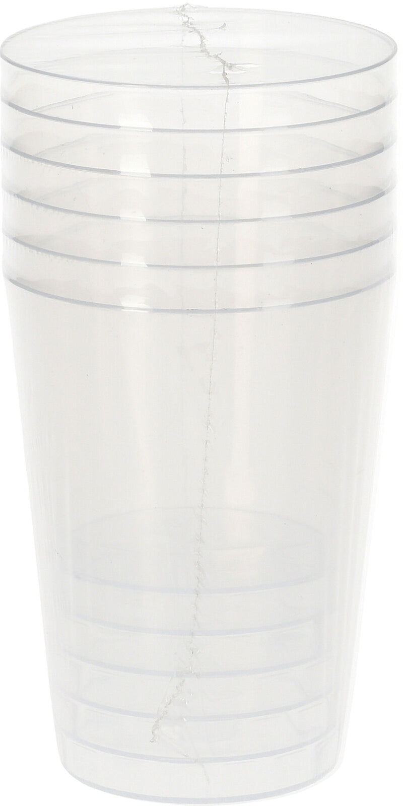 Re-Usable Transparant Drinkglas PP 280ml set 5 stuks