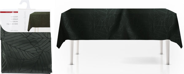 Tafelkleed Leaves 220x150cm donker groen