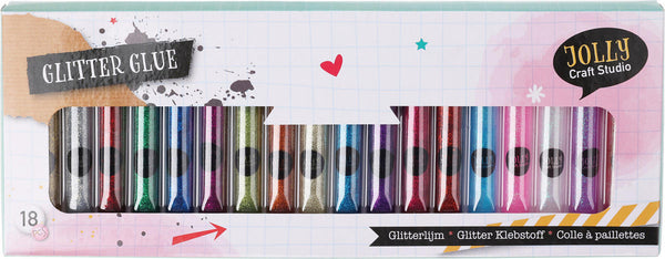Glitterlijm, 18st.