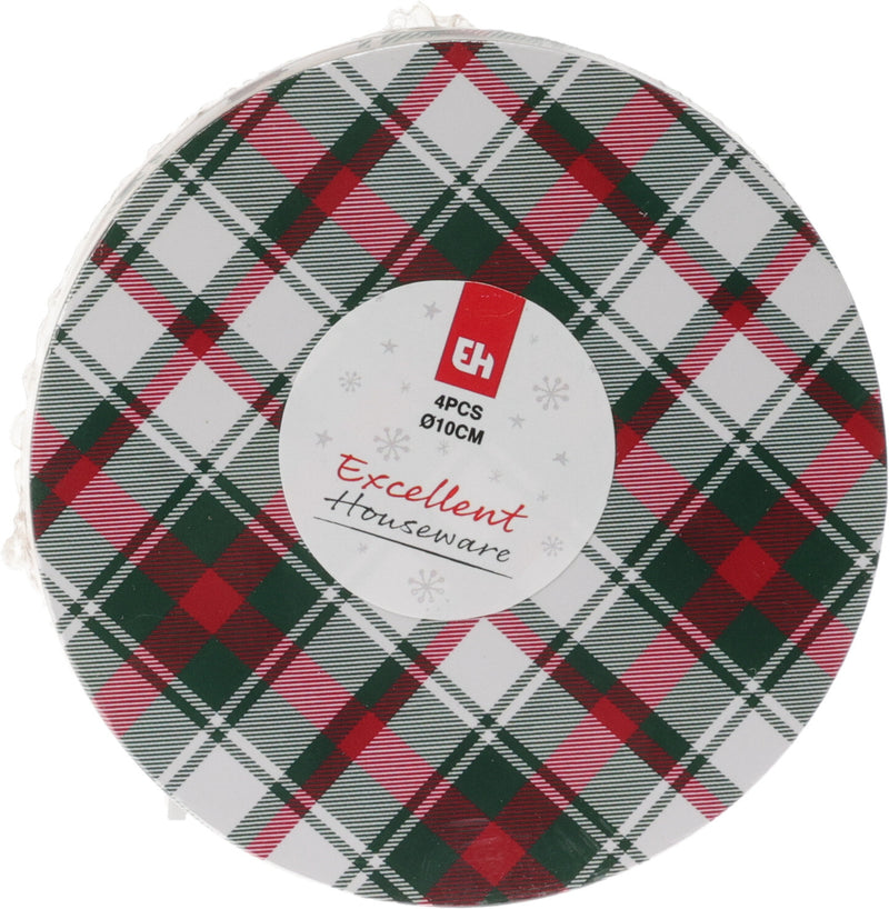 Onderzetter kurk ruit  4 stuks