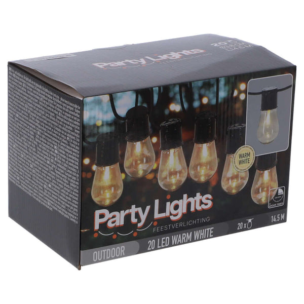 Lichtsnoer 20 LEDS met Timer Warm Wit