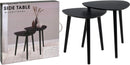 Bijzettafel hout set 2 stuks - zwart