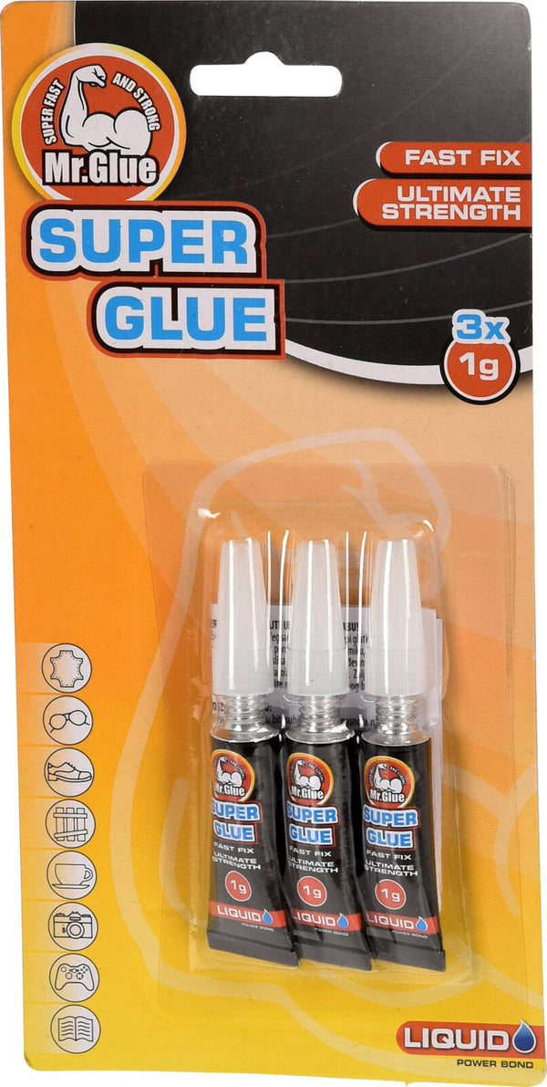 Mr. Glue Secondelijm 1 gram 3 stuks