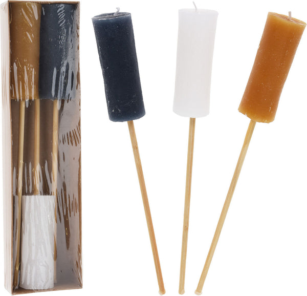 Tuinfakkel rustiek set 3 stuks